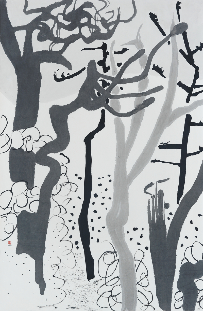 장병언, structure landscape 071, ink_on_paper, painting, 2026
